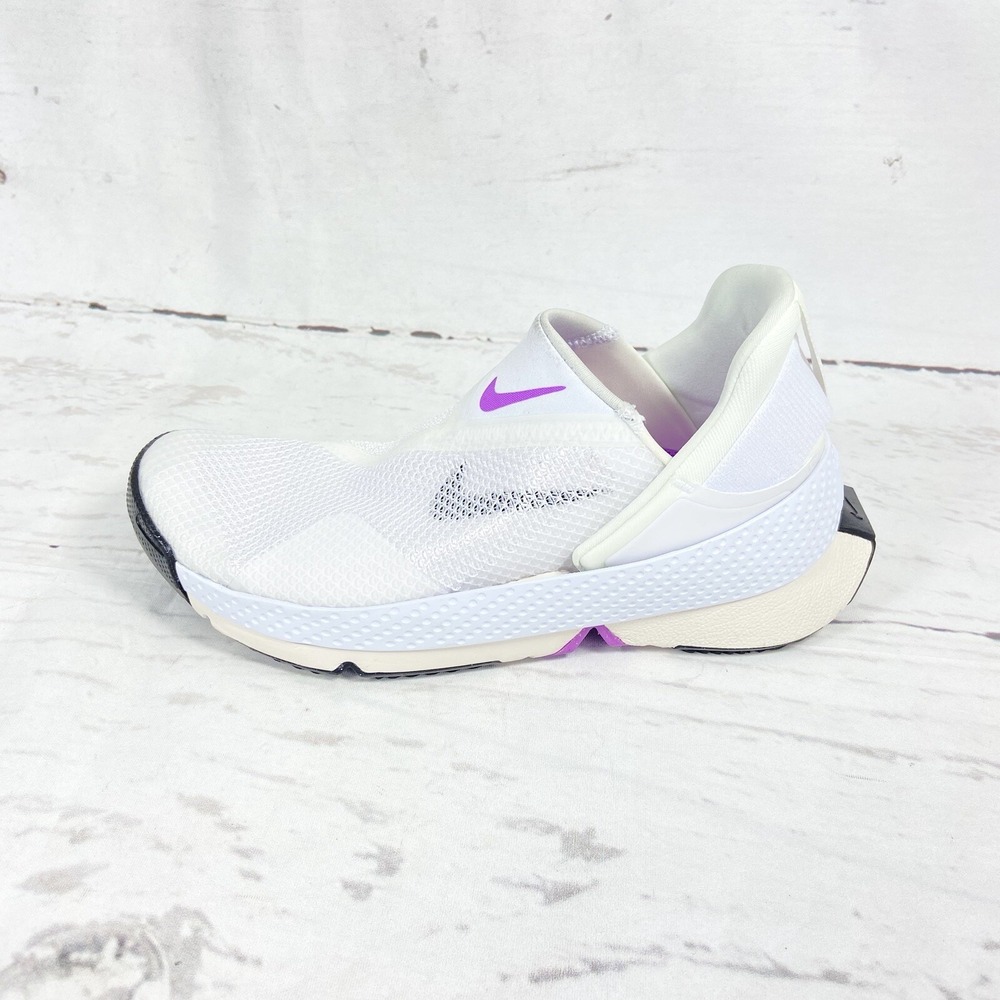 Nike Go FlyEase Women's 7 Easy On/Off Training Shoes DR5540-104 White / Purple